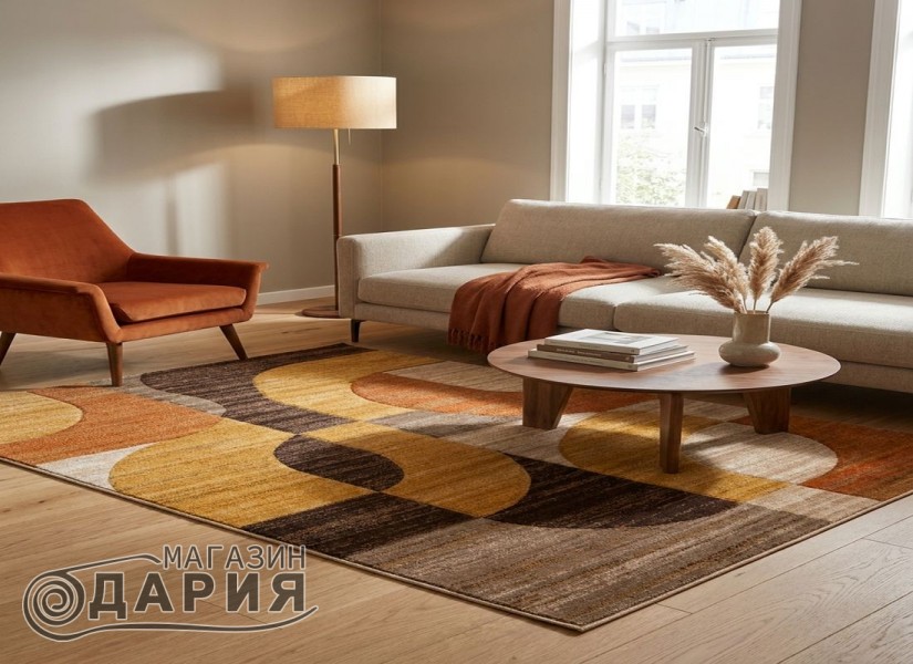 Тъкан килим GRACIA 545 yellow/rust